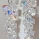 Column Earrings in Clear AB, Bridal Earrings, Swarovski Crystal Earrings, Bridal Long Earrings, Wedding Jewelry, Bridal Jewellery,