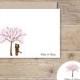 Cherry Tree Wedding Thank You Cards, Cherry Blossoms, Bridal Shower Thank You Cards, Rustic Weddings, Outdoor Weddings, Cherry Blossom Tree