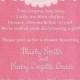 Pretty n Pink Baby Shower or Wedding Shower Invitation-Digital File