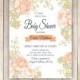 Peachy Rose and Gold Baby Shower Custom Invitations