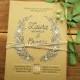 Rustic Wedding Invitation Suite, Country Wedding Invitation - Purchase this deposit to  get started, Wreath