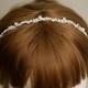 MANON - Dainty crystal headband, wedding headband, bridal hair accessory, rhinestone headband, headpiece,wedding hair piece