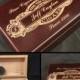 Custom Engraved Cigar Humidor, Personalized Cigar Box, Cigar Storage, Holds 15 Cigars + More, Mahogany Box, Groomsmen Best Man Gift Father's
