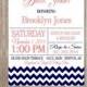 DIY Printable Nautical Bridal Shower Invitation with Chevron Printable with Anchor Wedding Invite (Printable)
