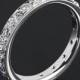 18k White Gold Ritani 33616BR Romantique Diamond Wedding Ring