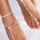 Simple Crystal Barefoot Sandals COLOR,beach wedding accessories,bridal foot jewelry,shoes,barefoot sandles,CRYSTALLIZED- Swarovski Elements
