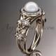14kt rose gold diamond floral wedding ring, engagement ring AP131