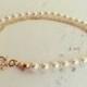 Pearls & Gold Bracelet, Pearl Bracelet, Bridesmaid Gifts, Bridal Jewelry, Personalized Gift, Flower Girl, Wedding bracelet