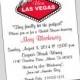 Las Vegas Invitation Printable ~ Bridal Shower Invitation ~ You print or WE CAN!