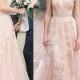Shop A-line Sweep Train Tulle Appliques Lace V-neck Wedding Dresses NZ