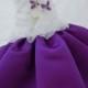 Violet  Embroidered Organza and Satin Dress for Small Dogs - Ready Made - Size XS