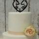 Buck and Doe Heart Collection- Mr & Mrs Buck and Deer Heart Acrylic Cake Topper