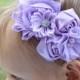 Lavender headband baby girls headband purple toddler headband girls purple headband purple flower girl headband lavender wedding headband