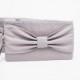 Promotional sale - SET OF 7 -Grey bow wristelt clutch,bridesmaid gift ,wedding gift ,make up bag,zipper