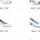 Low Heels Custom Wedding Shoes - Choose From Over 100 Colors - Choose From 6 Wedding Shoe Styles - Short Heel - Low Heel - Small Heel