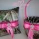Realtree APG Camo Wedding Flower Girl Basket with Pink, Pink Camo, Camo Wedding Ring Bearer Pillow, Realtree APG Camo with Pink