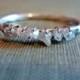 Raw Diamond Engagement Ring // Rough Uncut Diamond Wedding Band // Unique Raw Uncut Diamond Sterling Silver Promise Ring