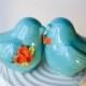 Robin Egg Blue Wedding Cake Topper