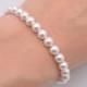 Swarovski Pearl Bracelet, Bridesmaid Pearl Bracelet, Dainty Pearl Bracelet, Small Pearl Bracelet, 6mm Pearl Bracelet, Bridal Bracelet 0258
