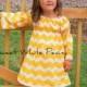 Peasant style Dress!  Yellow Shevron Dress! Baby dress.Teen Dress,Flower Girl dress,Girls easter Outfit,Toddler