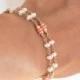 White Coral Bracelet, Wedding Bracelet, Pink Coral Bracelet,  Pink and White Bridal Jewelry, Romantic Weddings, March Birthstone Jewelry