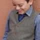 Tweed wool Pants and vest t set ring bearer baptism baby boy suit birthday boy suit christening