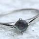 Titanium and Natural Labradorite solitaire ring - engagement ring - wedding ring
