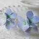 Something Blue- Hydrangea Hair flowers For Weddings on Silver Plated Bobby Pins