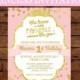 Princess Invitation - First Birthday INVITATION - Crown Party -Girls Birthday - Baby Shower -Pink Princess Party- Princess Printables