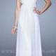 Gorgeous La Femme 21021 White Ruched Bodice Prom Dresses