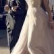JOL289 Sheer tulle top lace bodice flowy chiffon destination wedding dress