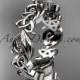 14kt white gold celtic trinity knot wedding band, engagement ring CT7191B