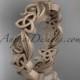 14kt rose gold matte finish celtic trinity knot wedding band, engagement ring CT7191B