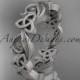 platinum matte finish celtic trinity knot wedding band, engagement ring CT7191B