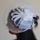 WhiteFascinator Head Piece, Bridal Fascinator, Wedding Hair Accessory, Wedding Head Piece, Fascinator hat for weddings