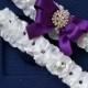 Wedding leg garter, Bridal garter set, Garter, Rustic wedding garter, İvory ribbon garter, Bridal accessuary, Pearl and ribbon garter,
