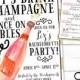 Let's Drink Champagne & Dance on Tables Invitation with Itinerary