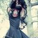 Gothic Wedding Dress, Evening Gown, Red Carpet Gown
