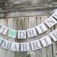 EAT DRINK and be MARRIED Banner - Wedding Decorations - Bridal Shower decor - Couples Shower Decor- Your Color choices