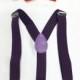bow tie and suspenders, orange bowtie, purple suspenders, toddler's bowtie and suspenders set - for weddings, parties and birthdays