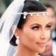 Kim Kardashian inspired headband Silver Plated Crystal Rhinestone Bridal Wedding hair accessories