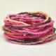 Pink Rose Tan Brown multi color stretch bracelet, Set of 20 bracelets, Seed beads bracelet, Statement bracelet, Bridesmaids, Bridal Jewelry