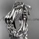 14kt white gold diamond celtic trinity knot wedding band, engagement ring CT7354G