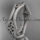 14kt white gold diamond celtic trinity knot matte finish wedding band, engagement ring CT7356G