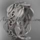 platinum diamond celtic trinity knot matte finish wedding band, engagement ring CT7259B