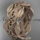 14kt rose gold diamond celtic trinity knot matte finish wedding band, engagement ring CT7259B