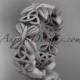 platinum diamond celtic trinity knot matte finish wedding band, engagement ring CT7347G