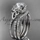 platinum diamond celtic trinity knot wedding ring, engagement set CT7155S