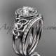 14kt white gold diamond celtic trinity knot wedding ring, engagement set CT7131S