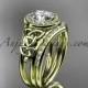 14kt yellow gold diamond celtic trinity knot wedding ring, engagement set CT7131S